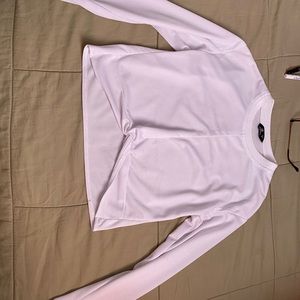 White long sleeve crop top